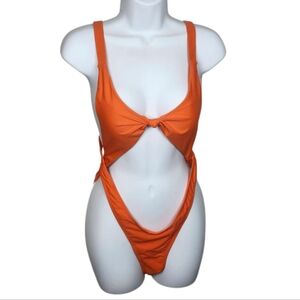 Orange 1pc Bathing Suit Size Medium